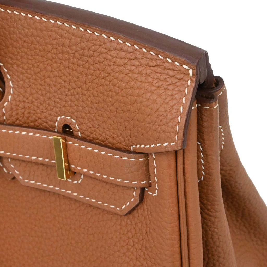 Hermes Gold Togo Birkin 25 Handbag