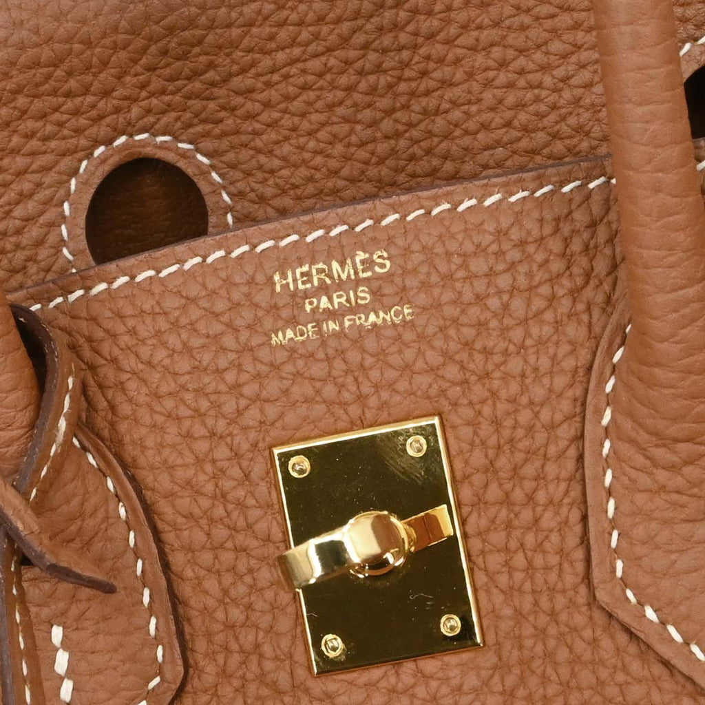 Hermes Gold Togo Birkin 25 Handbag