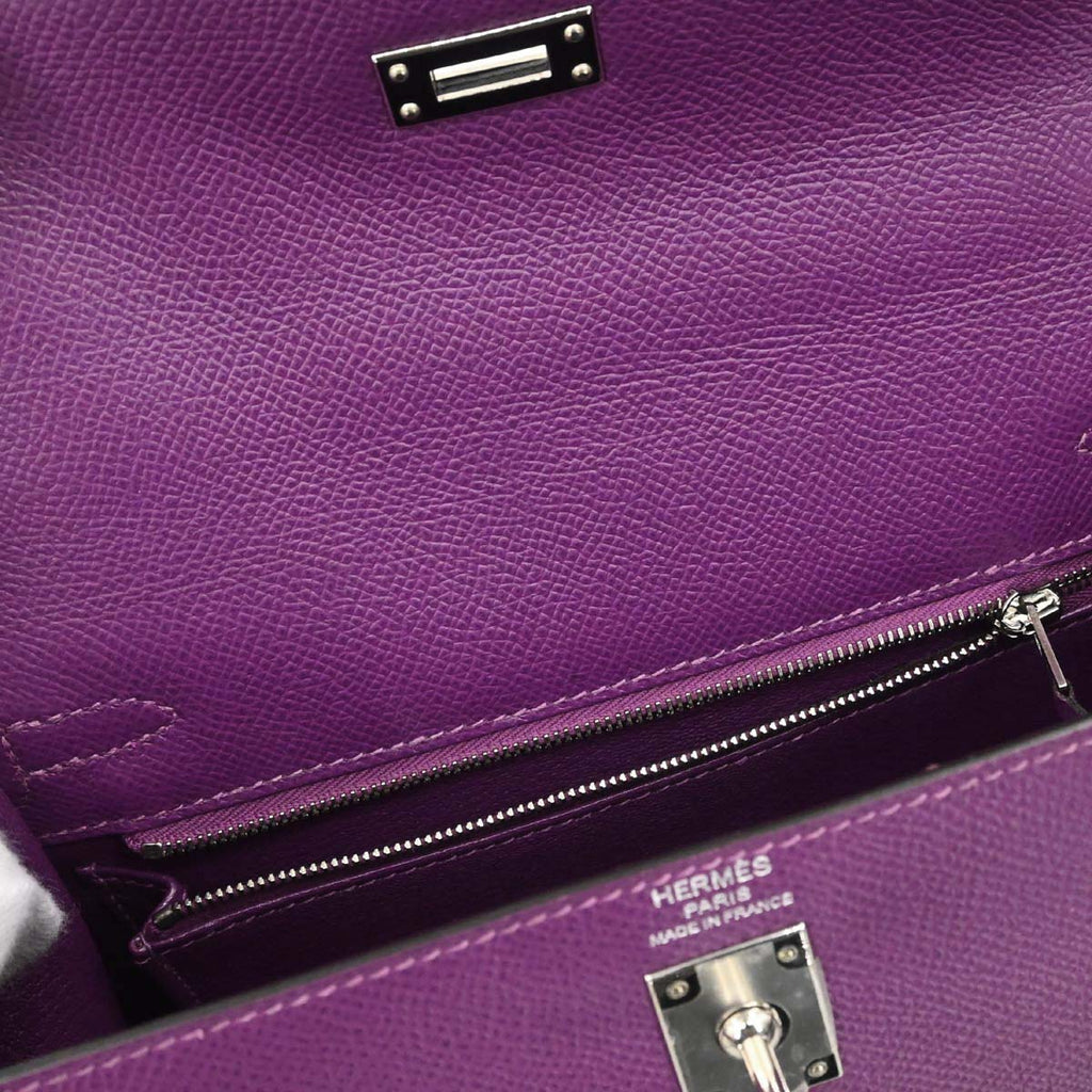Hermes Anemone Epsom Kelly 25 Sellier 2way Shoulder Handbag