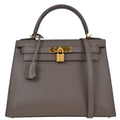 Hermes Etain Epsom Kelly 28 Sellier 2way Shoulder Handbag