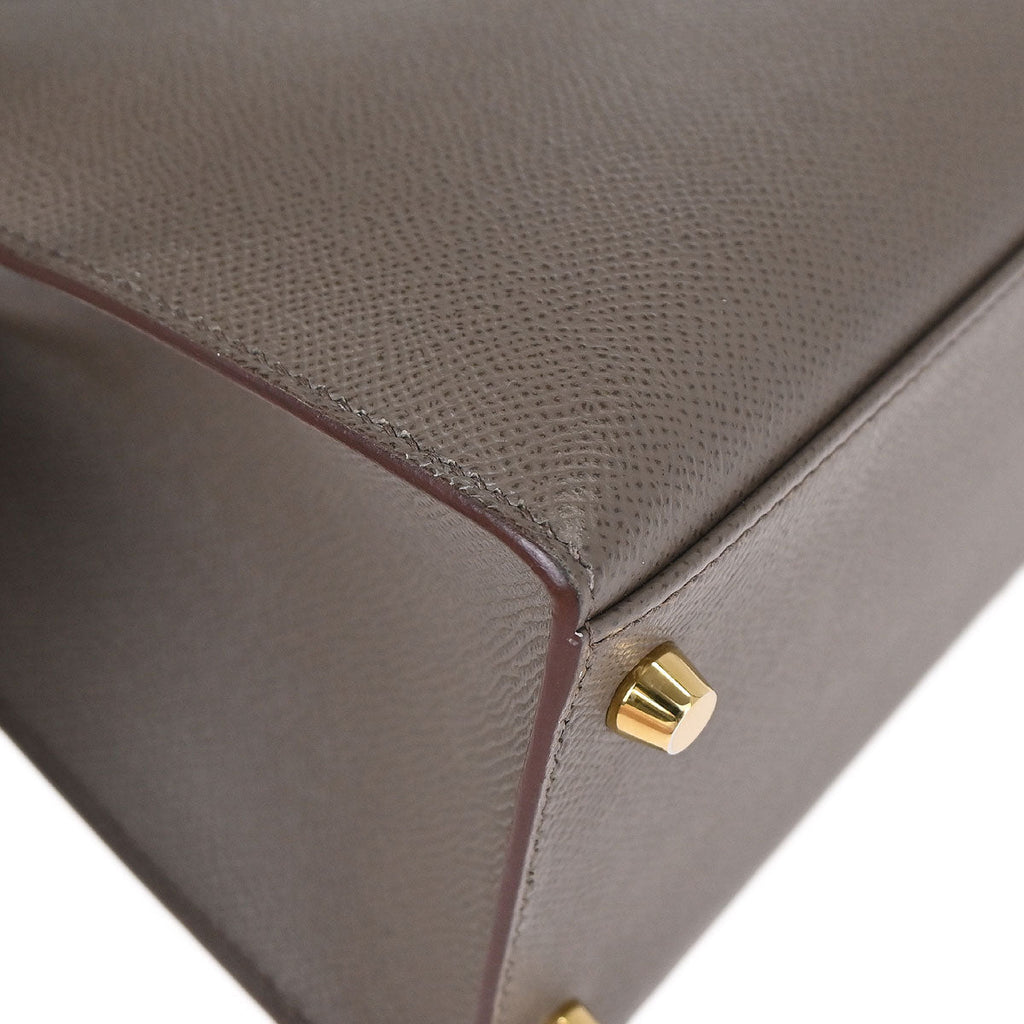 Hermes Etain Epsom Kelly 28 Sellier 2way Shoulder Handbag