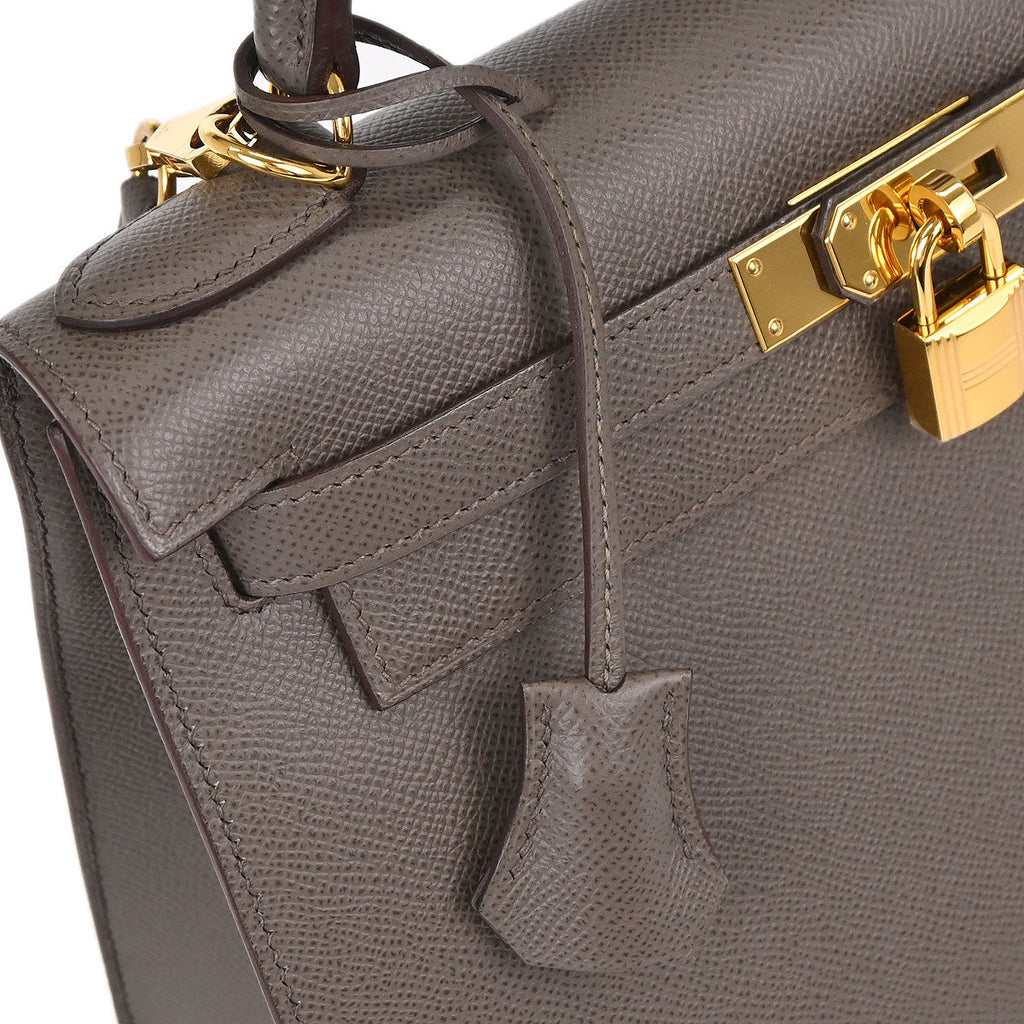 Hermes Etain Epsom Kelly 28 Sellier 2way Shoulder Handbag