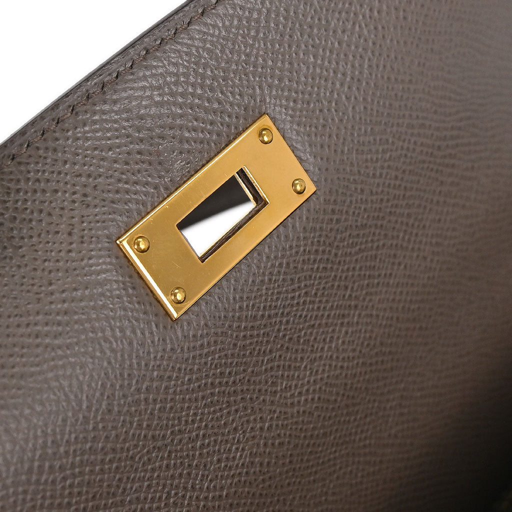 Hermes Etain Epsom Kelly 28 Sellier 2way Shoulder Handbag