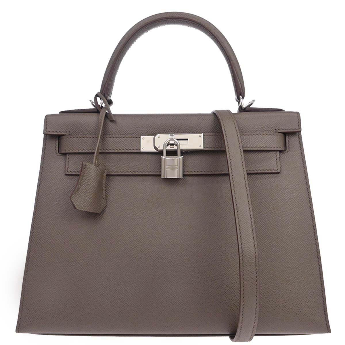 Hermes Etain Epsom Kelly 28 Sellier 2way Shoulder Handbag