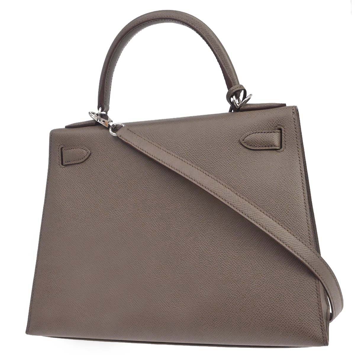 Hermes Etain Epsom Kelly 28 Sellier 2way Shoulder Handbag