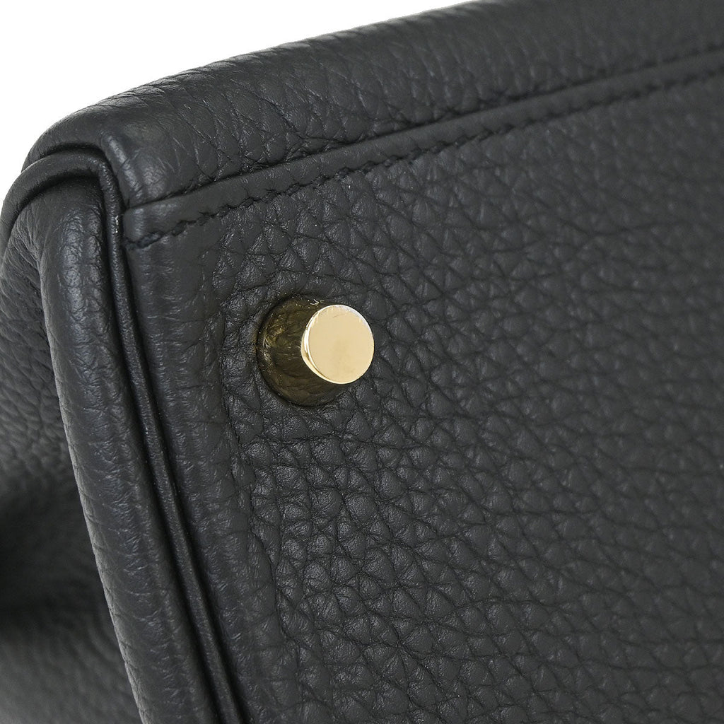 Hermes Black Togo Kelly 28 Retourne 2way Shoulder Handbag