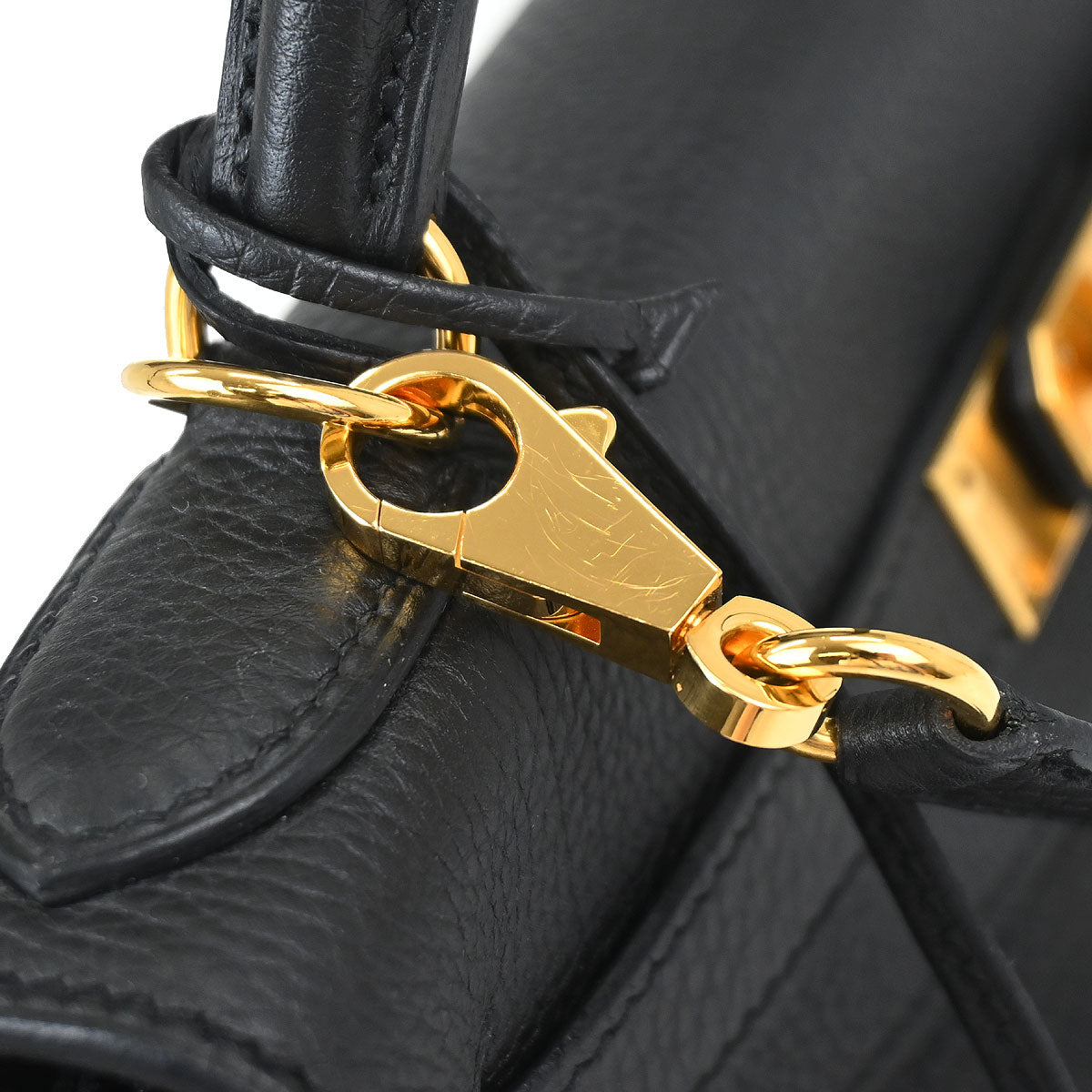 Hermes Black Togo Kelly 28 Retourne 2way Shoulder Handbag
