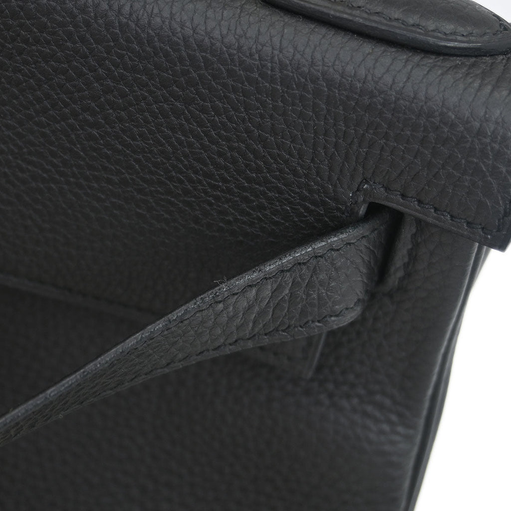 Hermes Black Togo Kelly 28 Retourne 2way Shoulder Handbag
