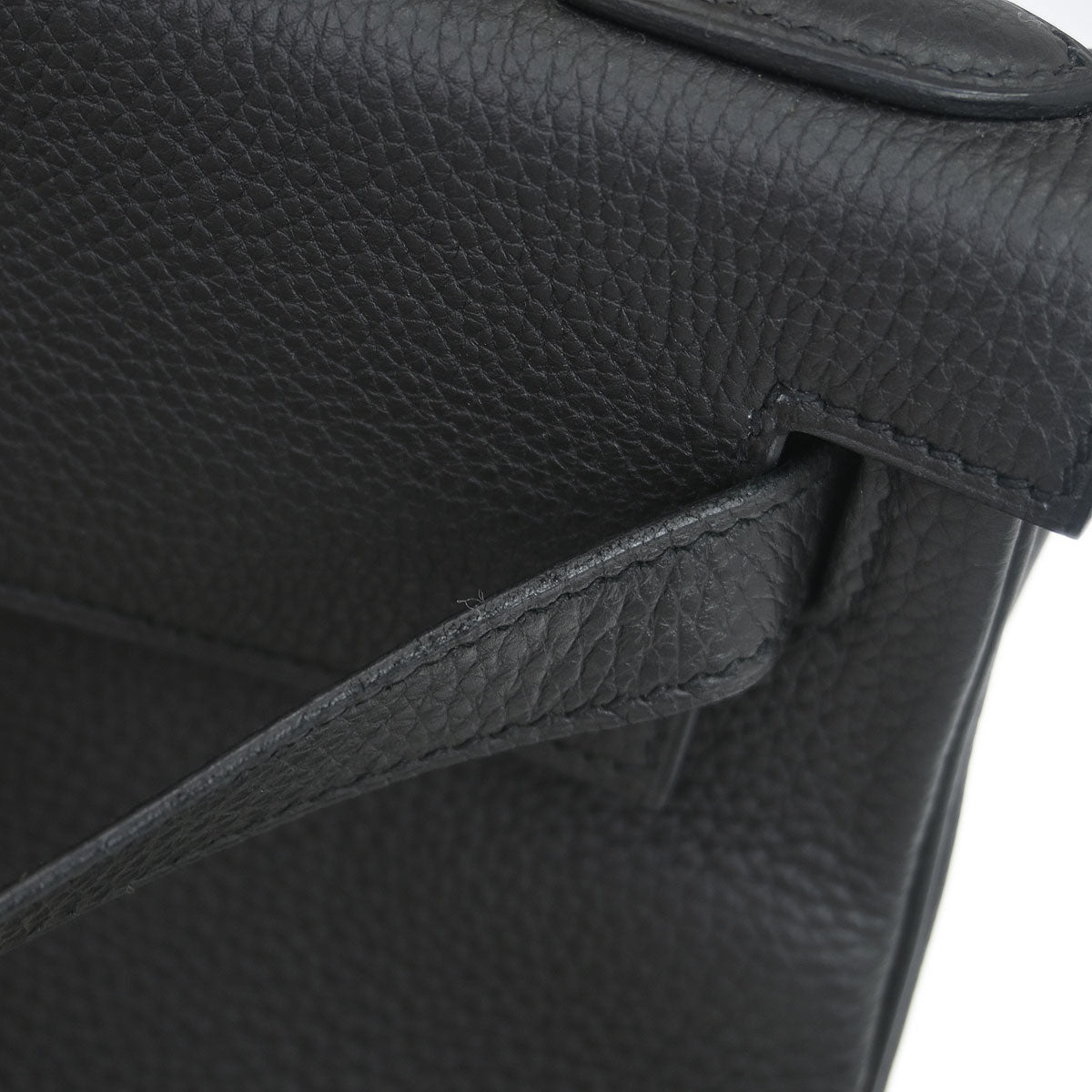 Hermes Black Togo Kelly 28 Retourne 2way Shoulder Handbag