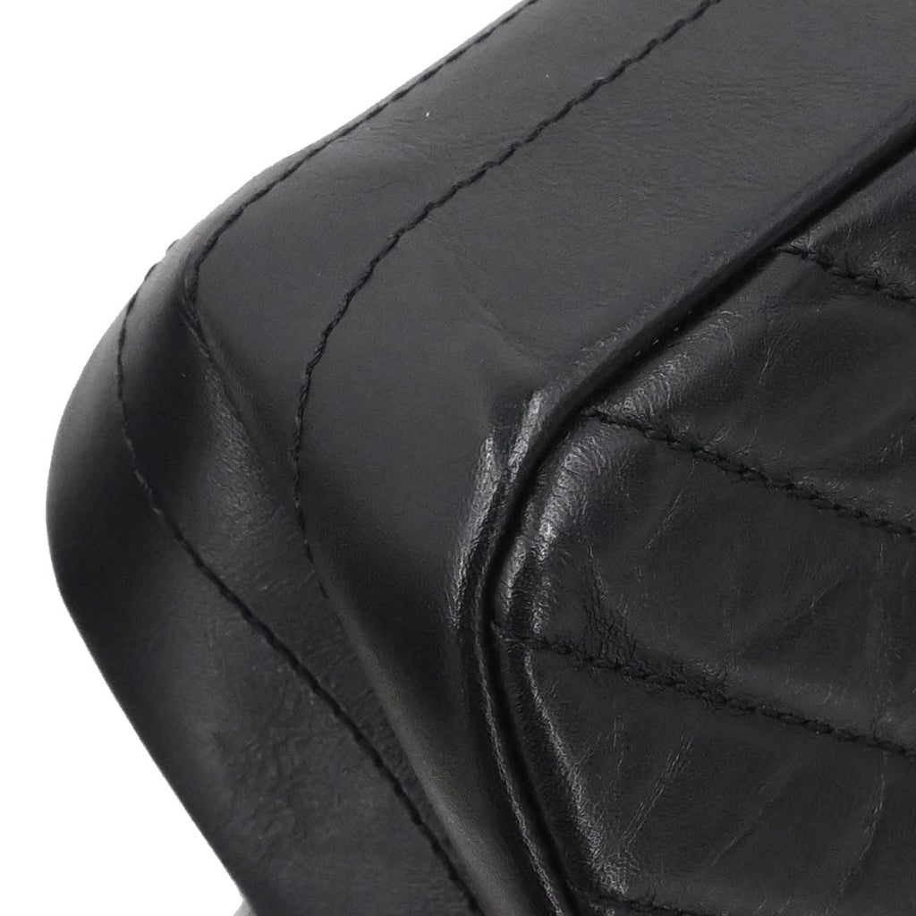 Chanel 2018-2019 Black Lambskin Chevron 2.55 Small Double Flap Shoulder Bag