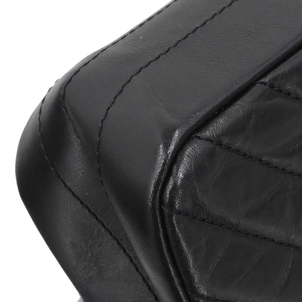 Chanel 2018-2019 Black Lambskin Chevron 2.55 Small Double Flap Shoulder Bag