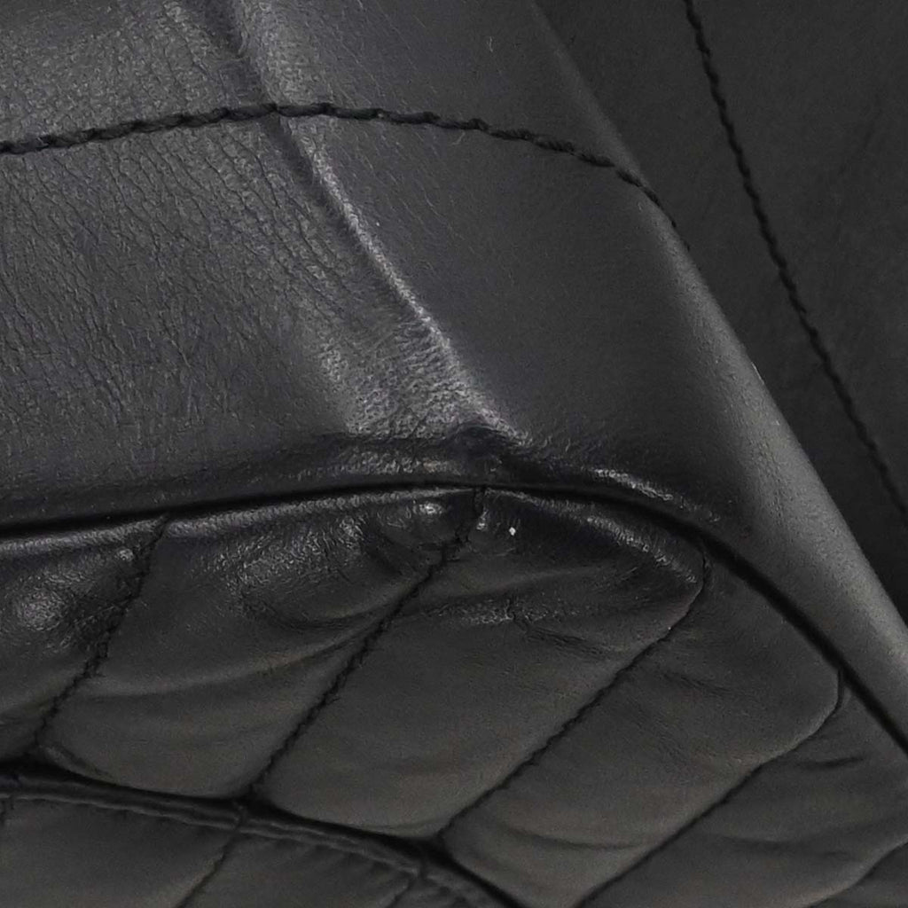Chanel 2018-2019 Black Lambskin Chevron 2.55 Small Double Flap Shoulder Bag