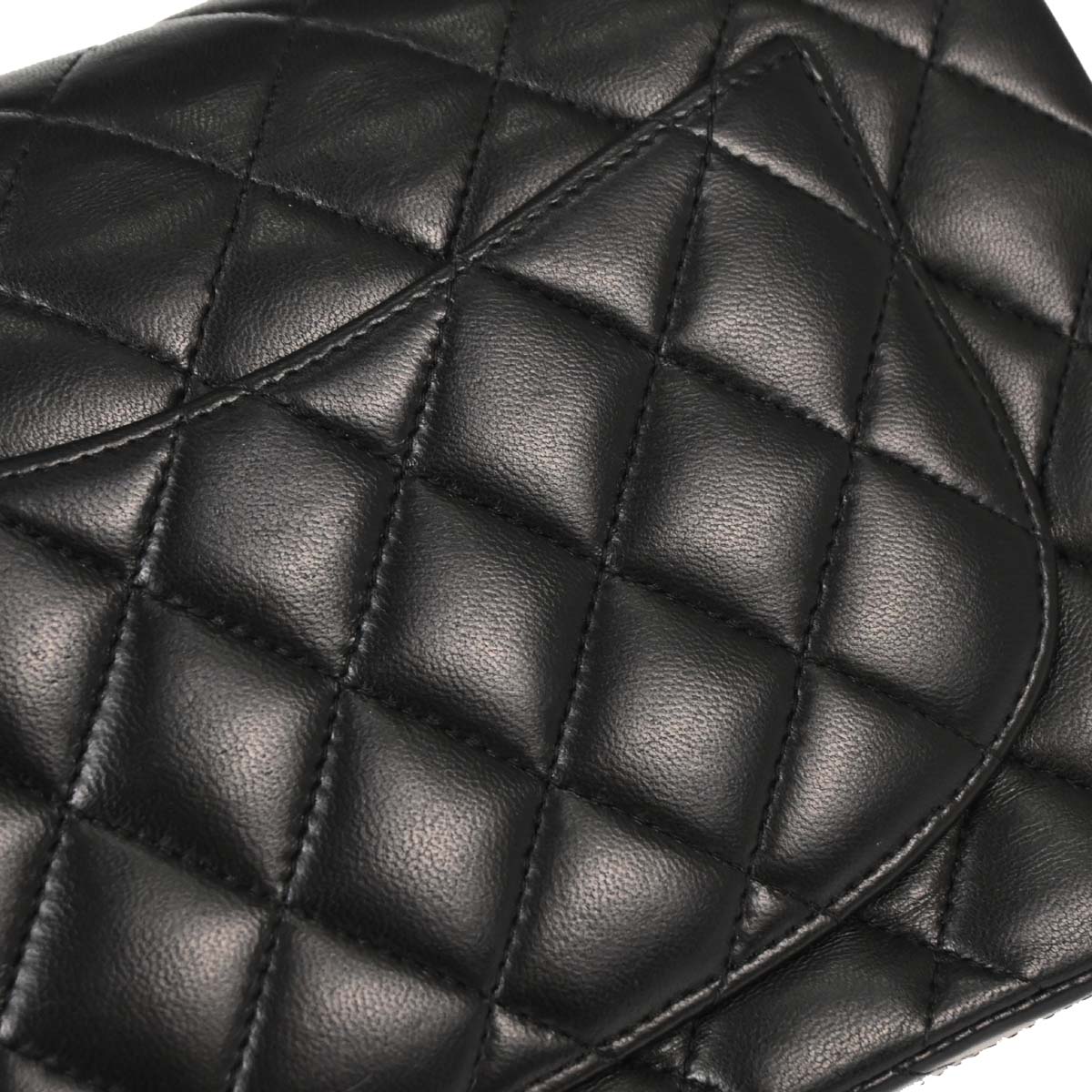 Chanel 2010-2011 Black Lambskin Small Classic Double Flap Shoulder Bag