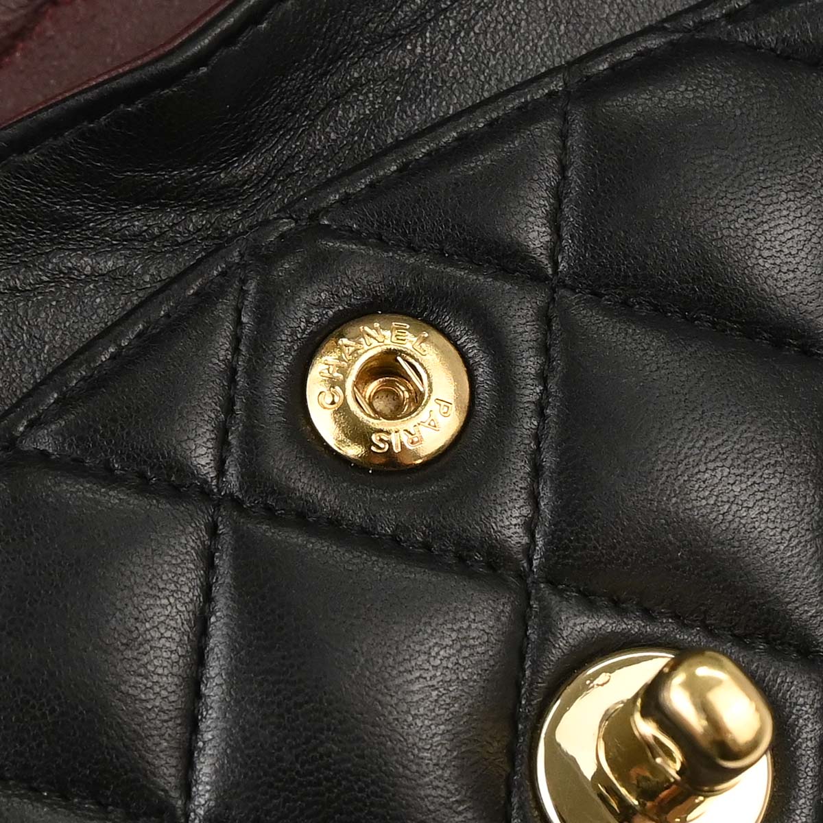 Chanel 2010-2011 Black Lambskin Small Classic Double Flap Shoulder Bag