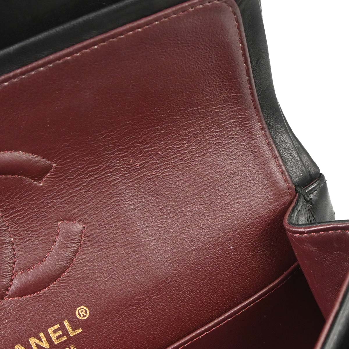 Chanel 2010-2011 Black Lambskin Small Classic Double Flap Shoulder Bag