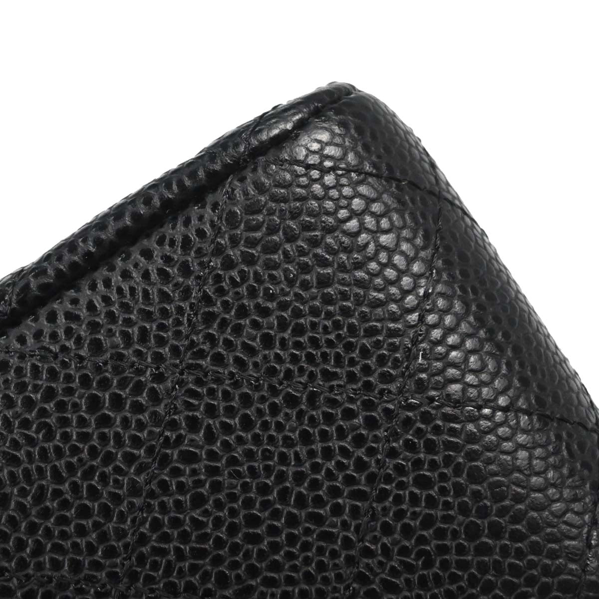 Chanel 2011 Black Caviar Skin Medium Classic Double Flap Shoulder Bag