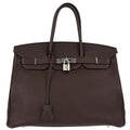 Hermes Chocolat Togo Birkin 35 Handbag