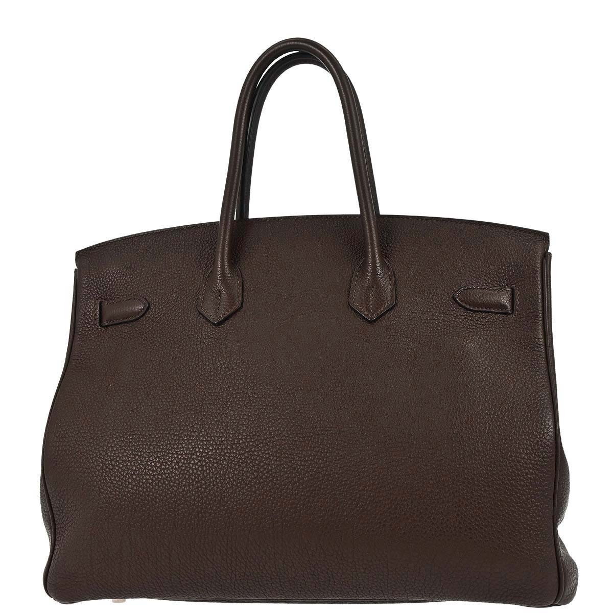 Hermes Chocolat Togo Birkin 35 Handbag