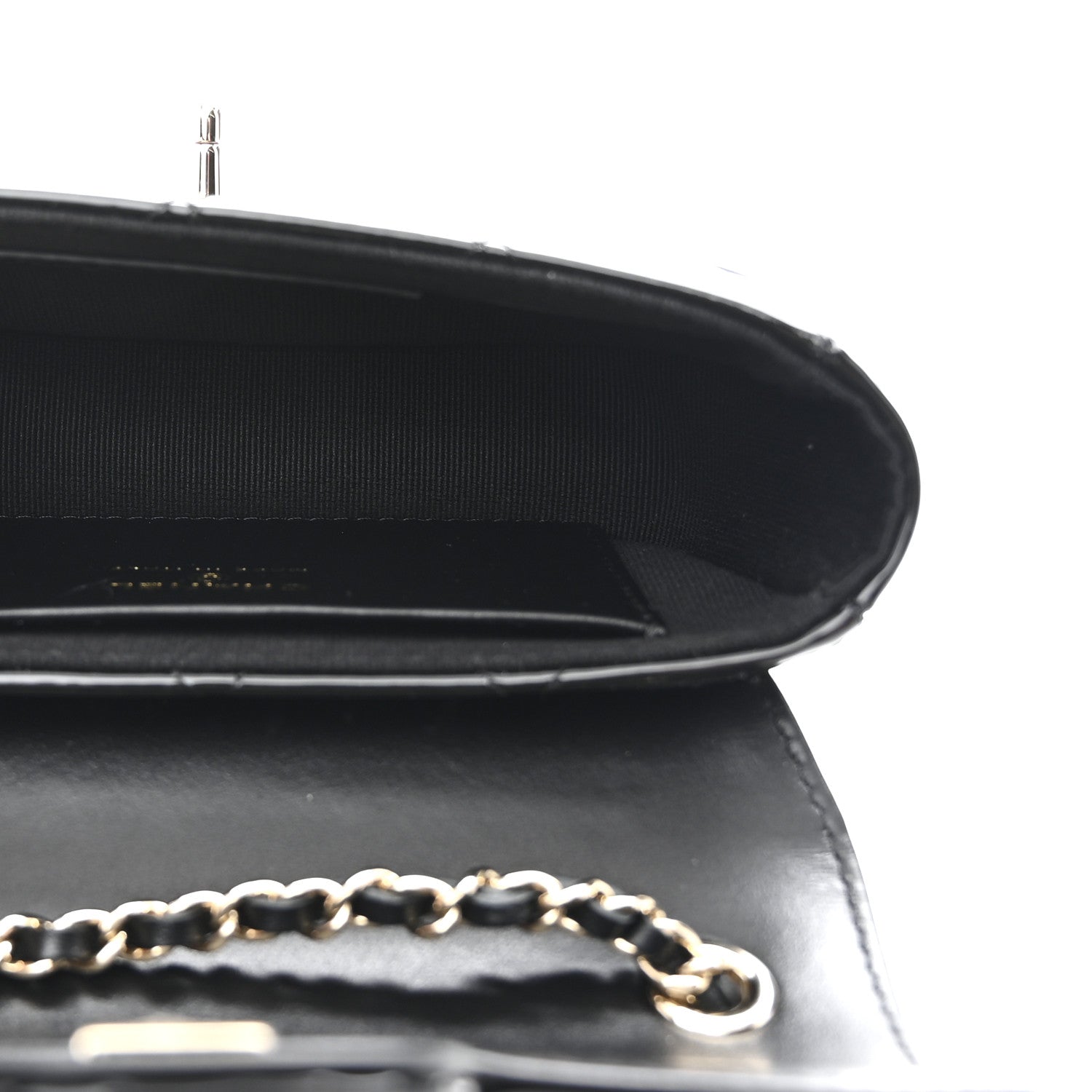 Chanel Patent Calfskin Quilted Mini Clutch Black