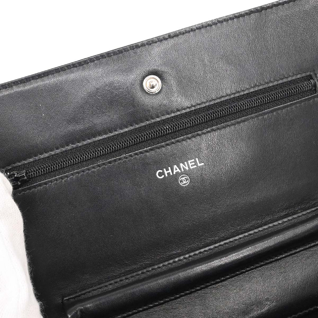 Chanel 2012-2013 Black Caviar Skin Timeless WOC Wallet on Chain Shoulder Bag