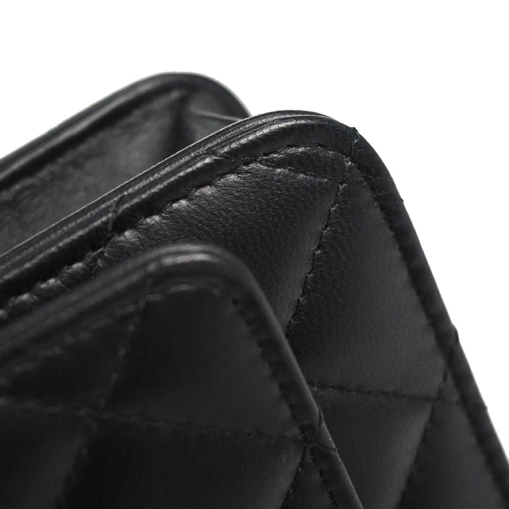 Chanel 2018 Black Lambskin Classic WOC Wallet on Chain Bag