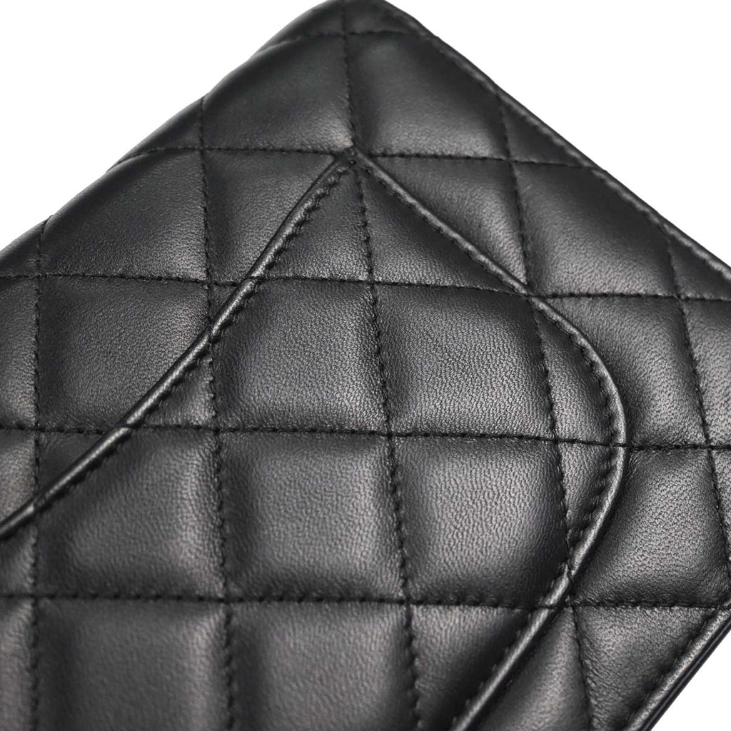 Chanel 2018 Black Lambskin Classic WOC Wallet on Chain Bag