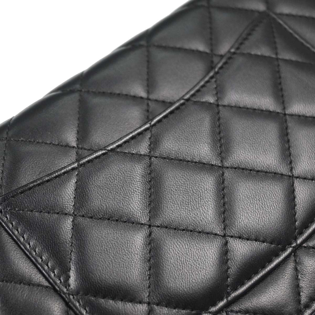 Chanel 2018 Black Lambskin Classic WOC Wallet on Chain Bag