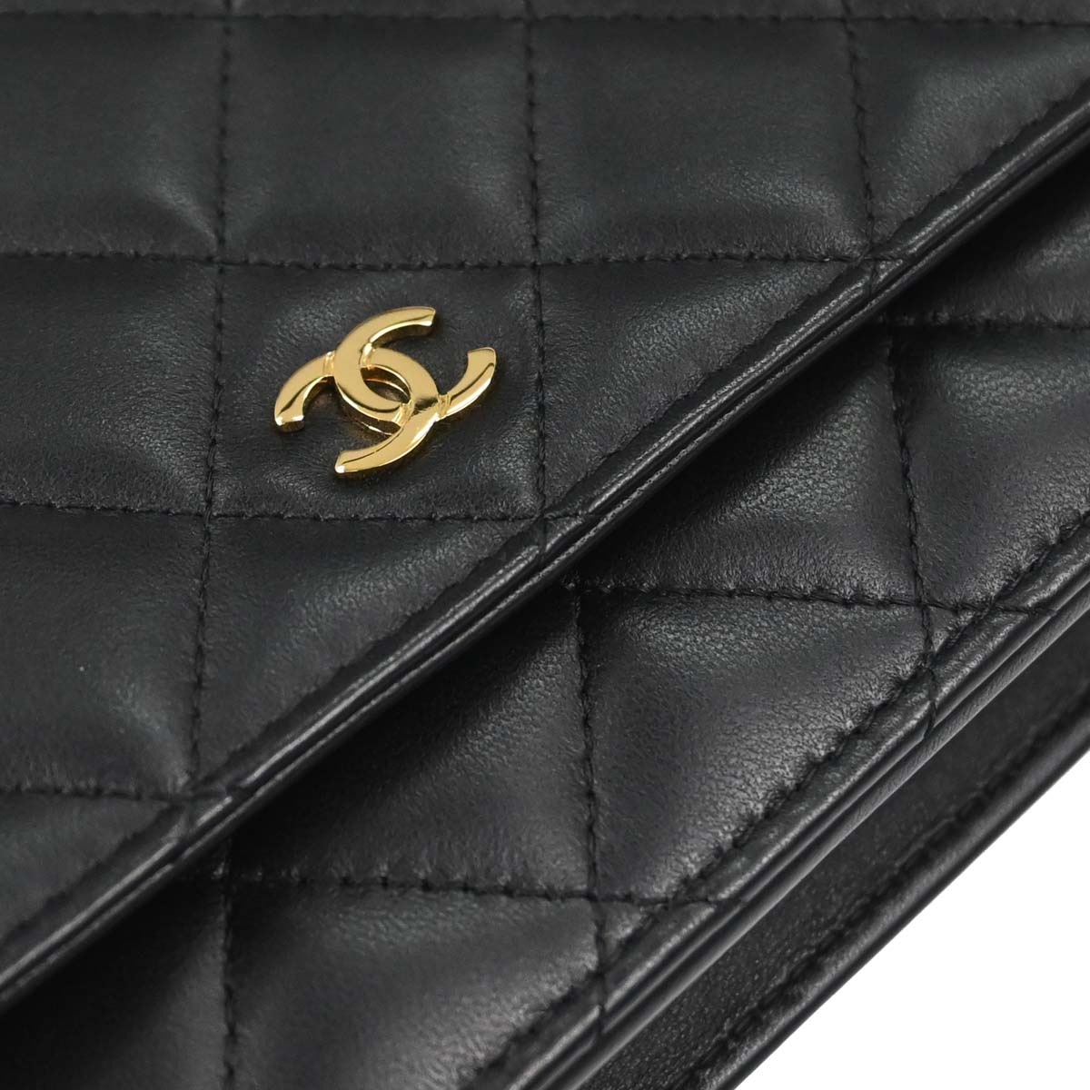 Chanel 2018 Black Lambskin Classic WOC Wallet on Chain Bag