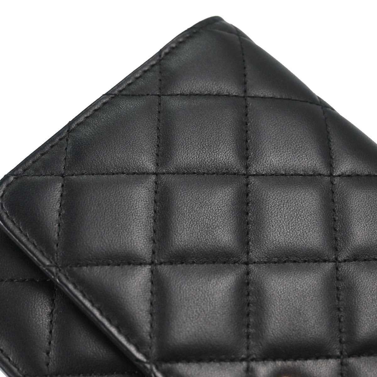 Chanel 2018 Black Lambskin Classic WOC Wallet on Chain Bag