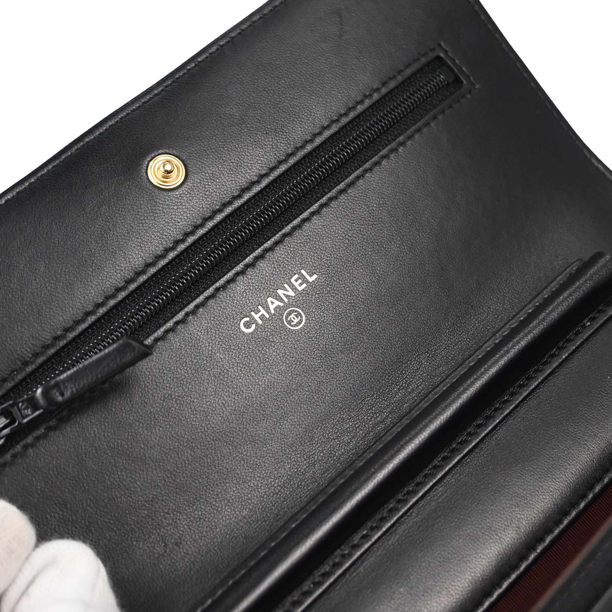Chanel 2018 Black Lambskin Classic WOC Wallet on Chain Bag