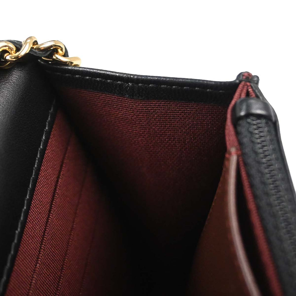 Chanel 2018 Black Lambskin Classic WOC Wallet on Chain Bag