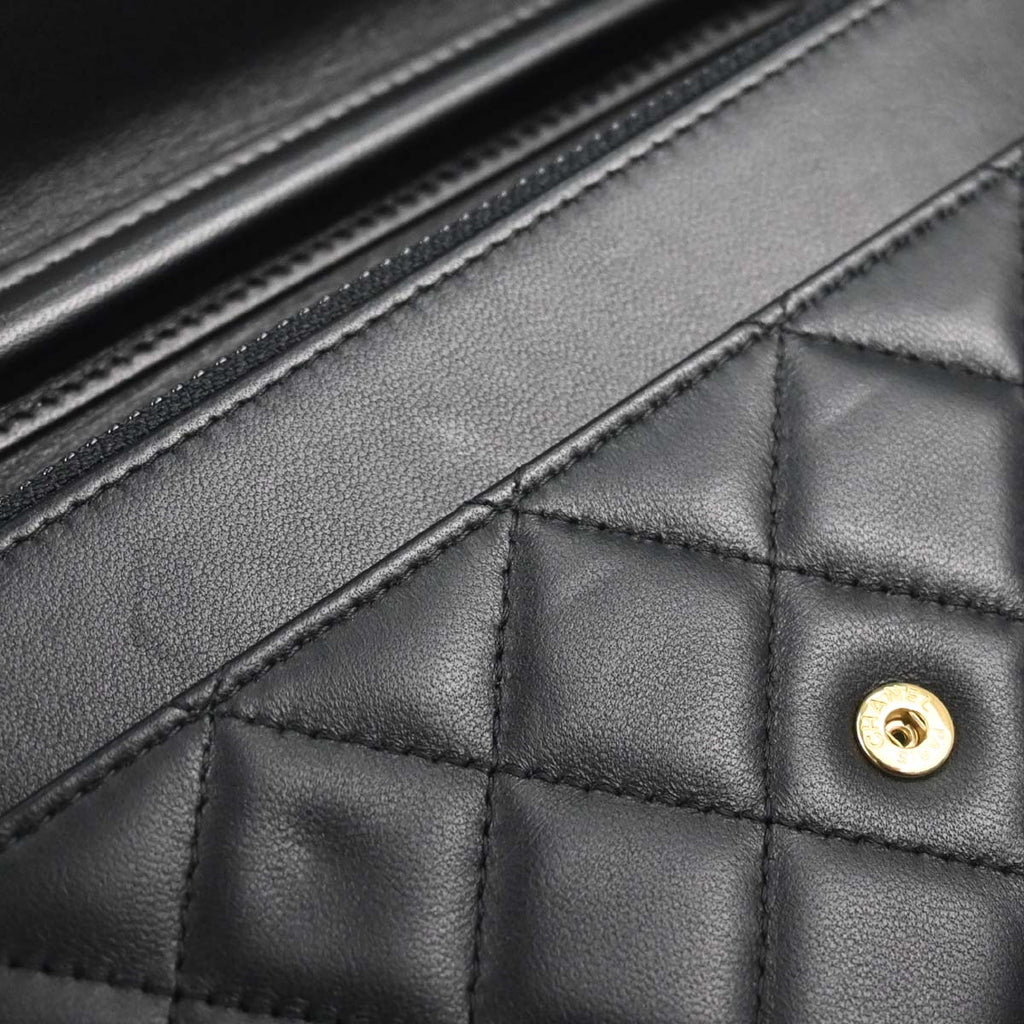 Chanel 2018 Black Lambskin Classic WOC Wallet on Chain Bag