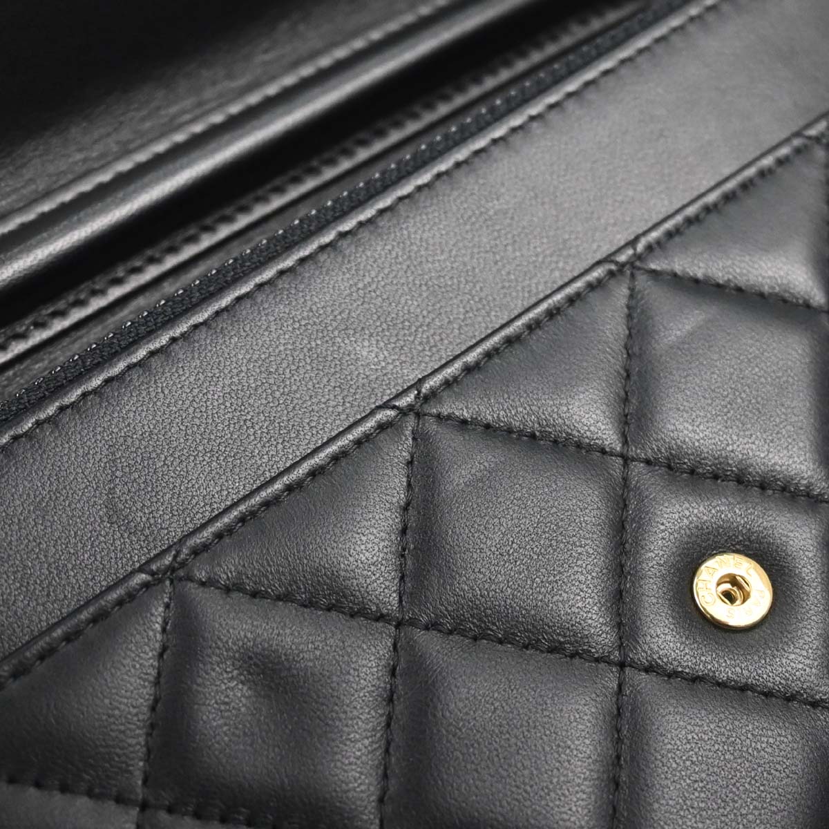 Chanel 2018 Black Lambskin Classic WOC Wallet on Chain Bag