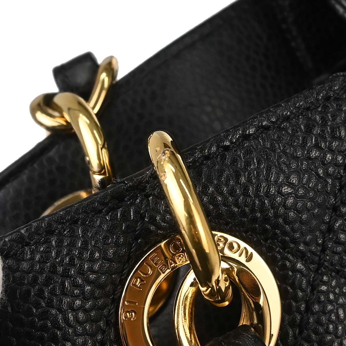 Chanel 2011 Black Caviar Skin Petite Shopping Tote PST Chain Handbag