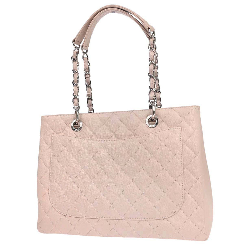 Chanel 2013-2014 Light Pink Caviar Skin Grand Shopping Tote GST Chain Handbag