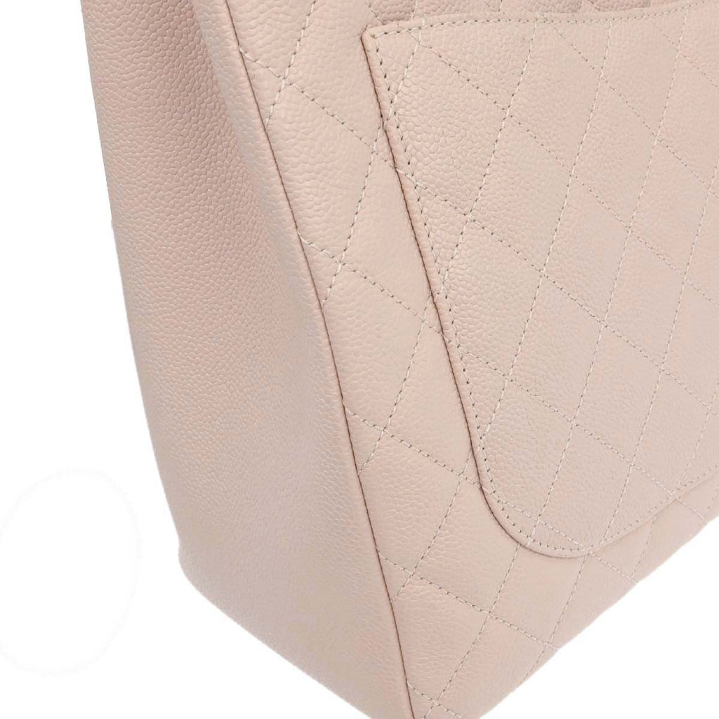 Chanel 2013-2014 Light Pink Caviar Skin Grand Shopping Tote GST Chain Handbag