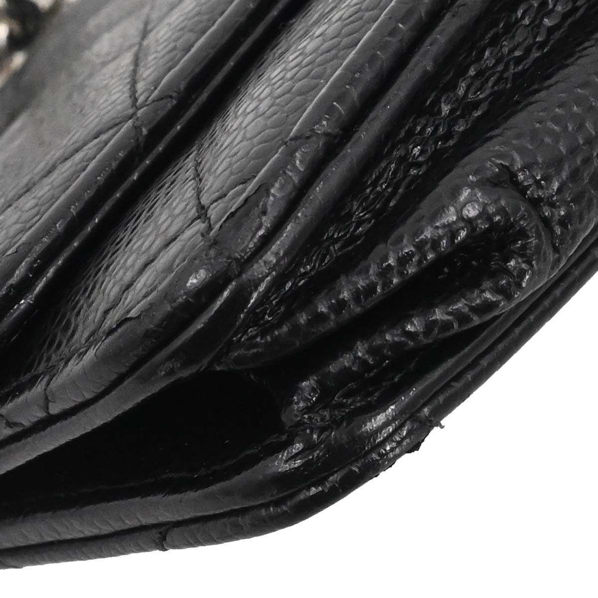 Chanel 2018 Black Caviar Skin Classic WOC Wallet on Chain Bag