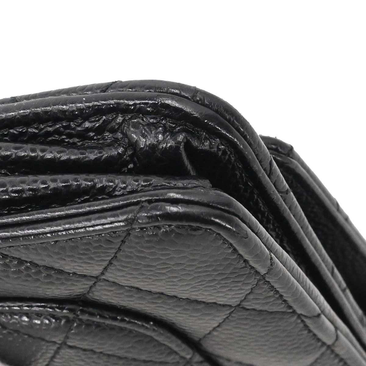 Chanel 2018 Black Caviar Skin Classic WOC Wallet on Chain Bag