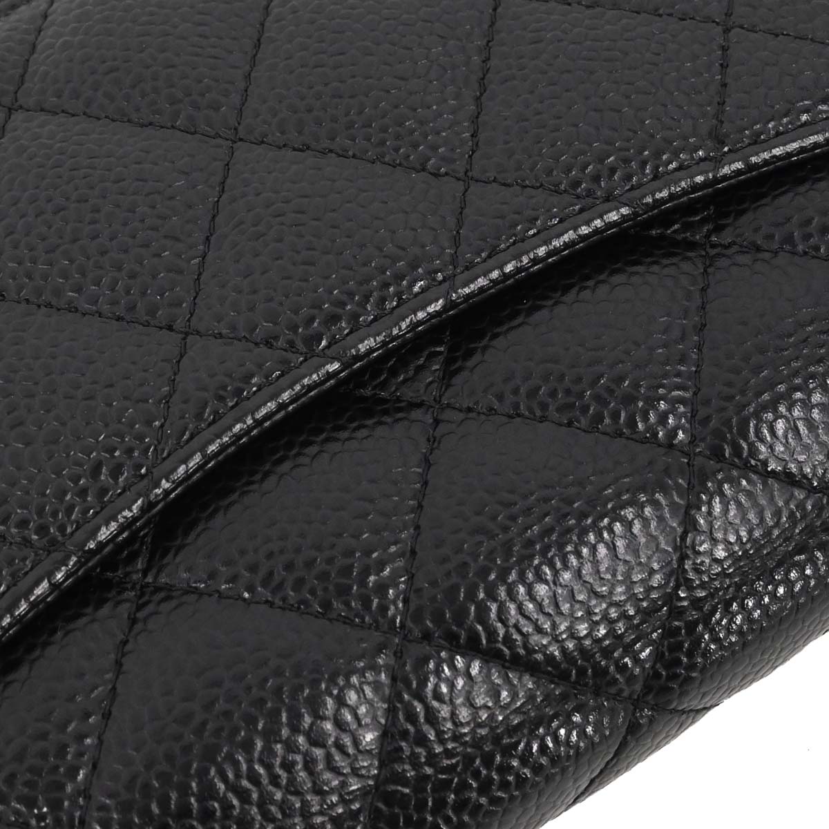 Chanel 2018 Black Caviar Skin Classic WOC Wallet on Chain Bag