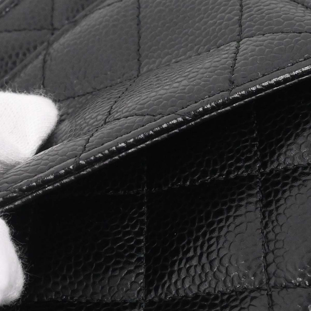 Chanel 2018 Black Caviar Skin Classic WOC Wallet on Chain Bag
