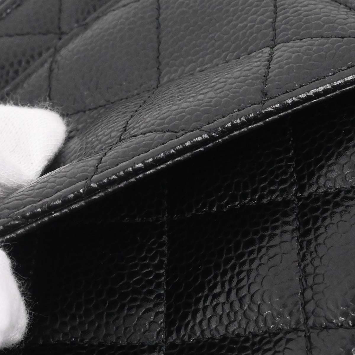 Chanel 2018 Black Caviar Skin Classic WOC Wallet on Chain Bag