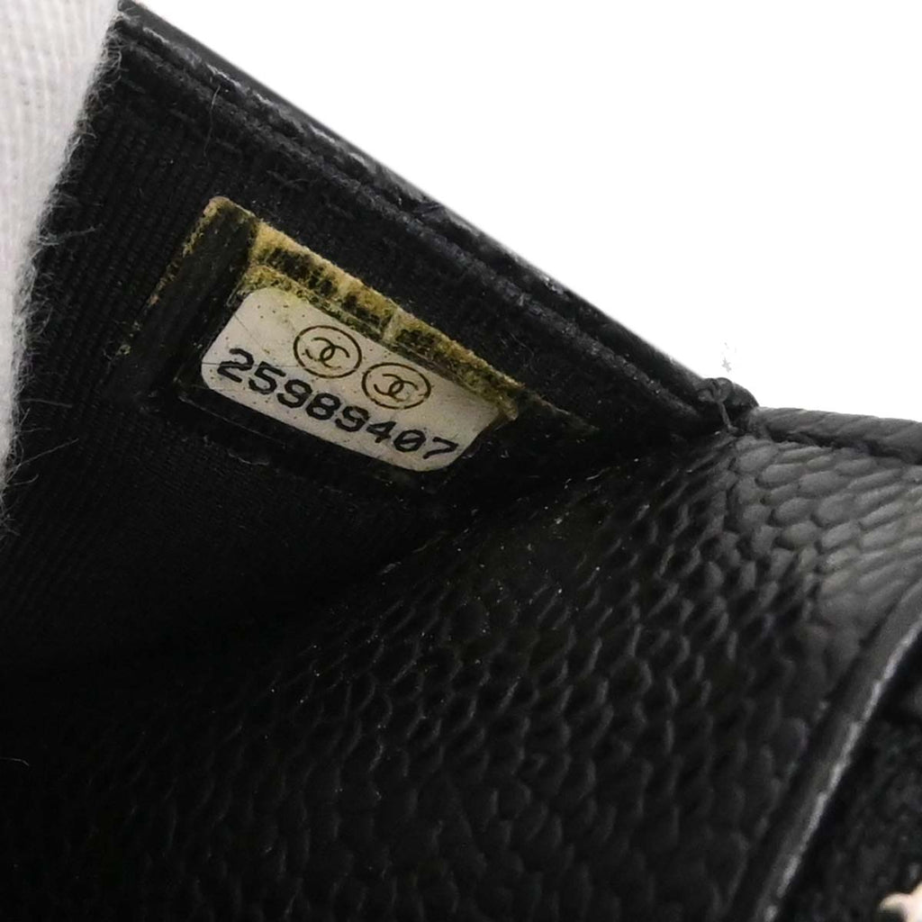 Chanel 2018 Black Caviar Skin Classic WOC Wallet on Chain Bag