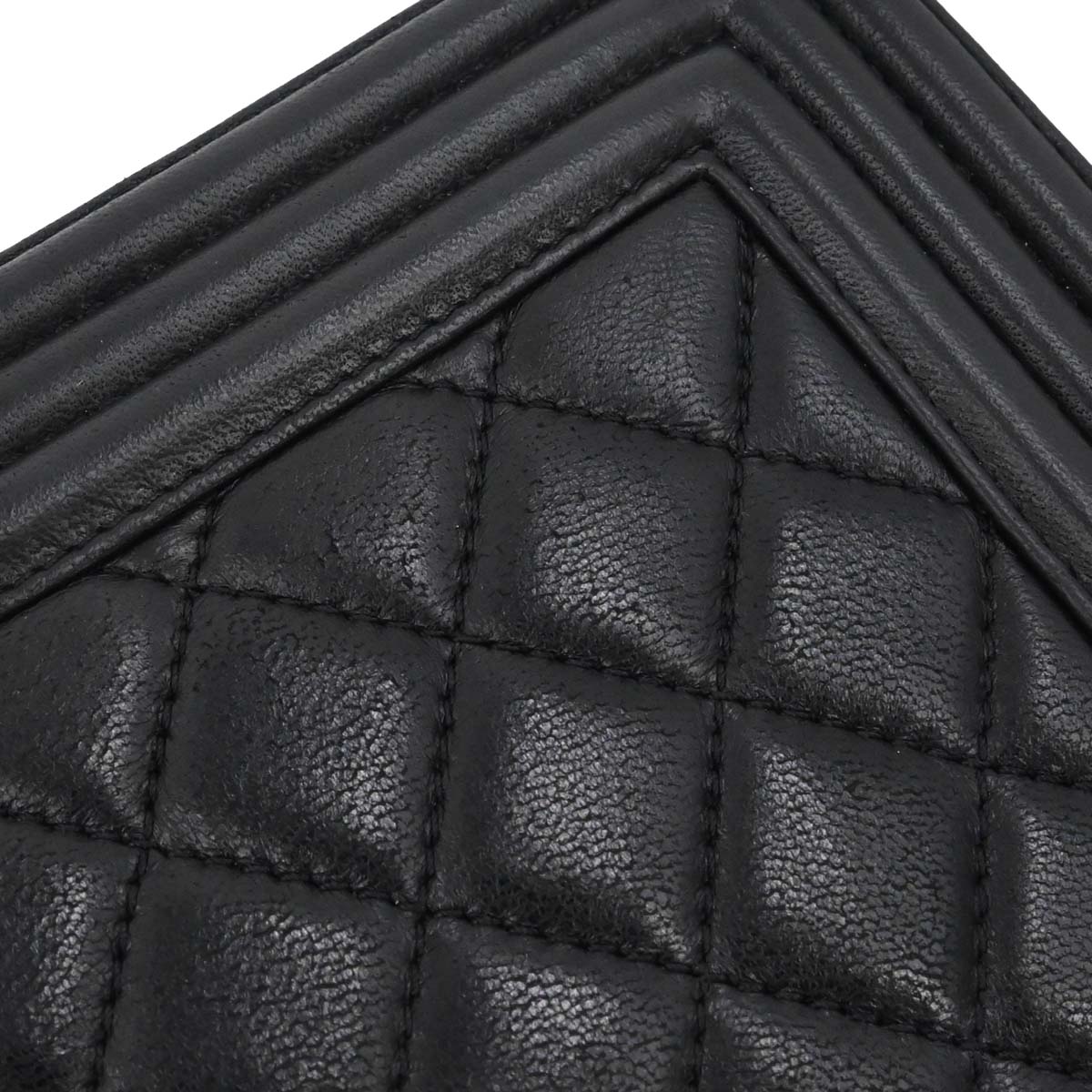 Boy Chanel 2017 Black Lambskin Medium Chain Shoulder Bag