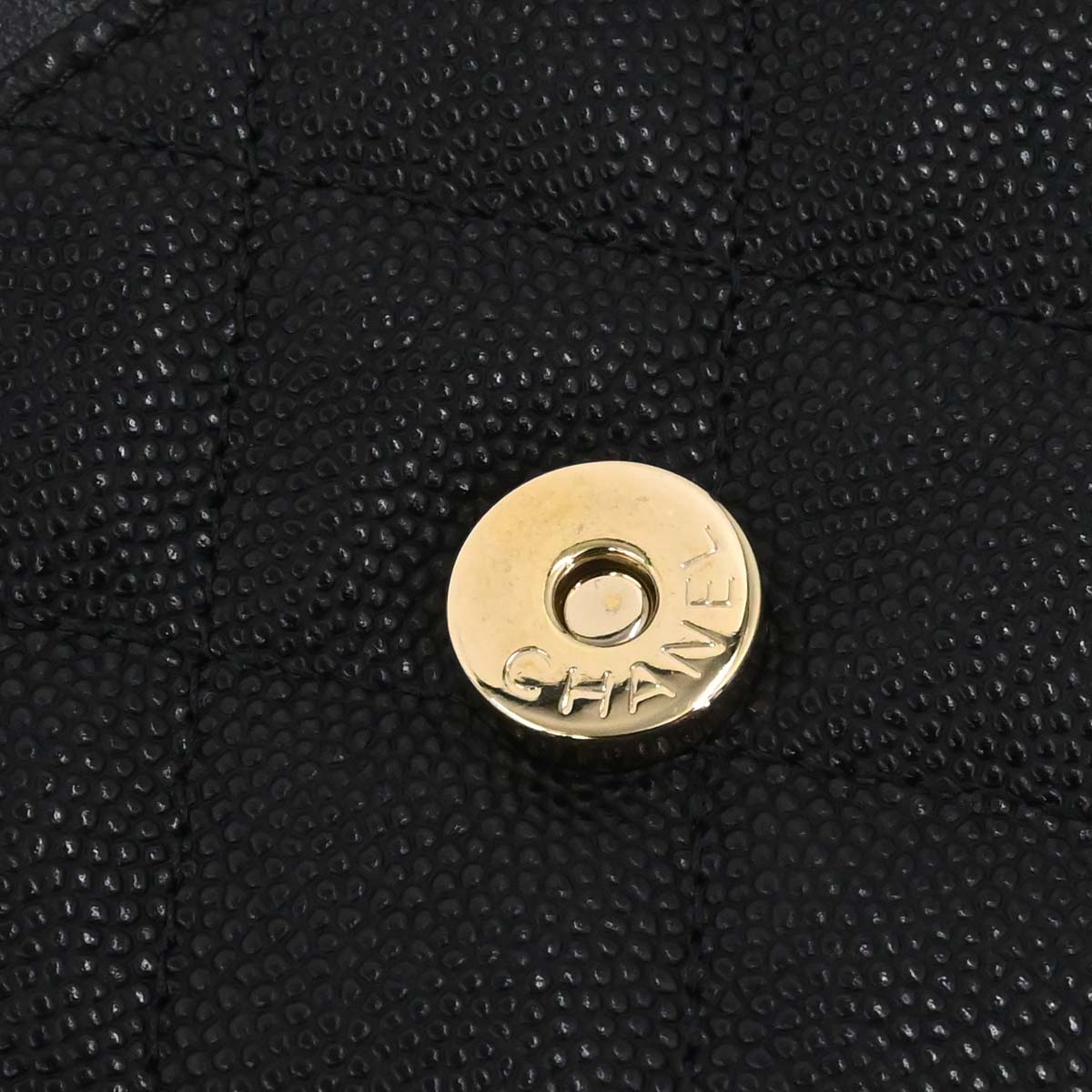 Chanel 2019 Black Caviar Skin CC Filigree WOC Wallet on Chain Bag