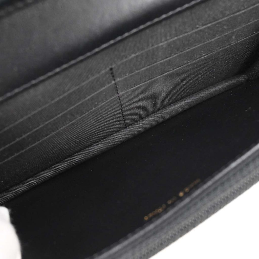 Chanel 2019 Black Caviar Skin CC Filigree WOC Wallet on Chain Bag
