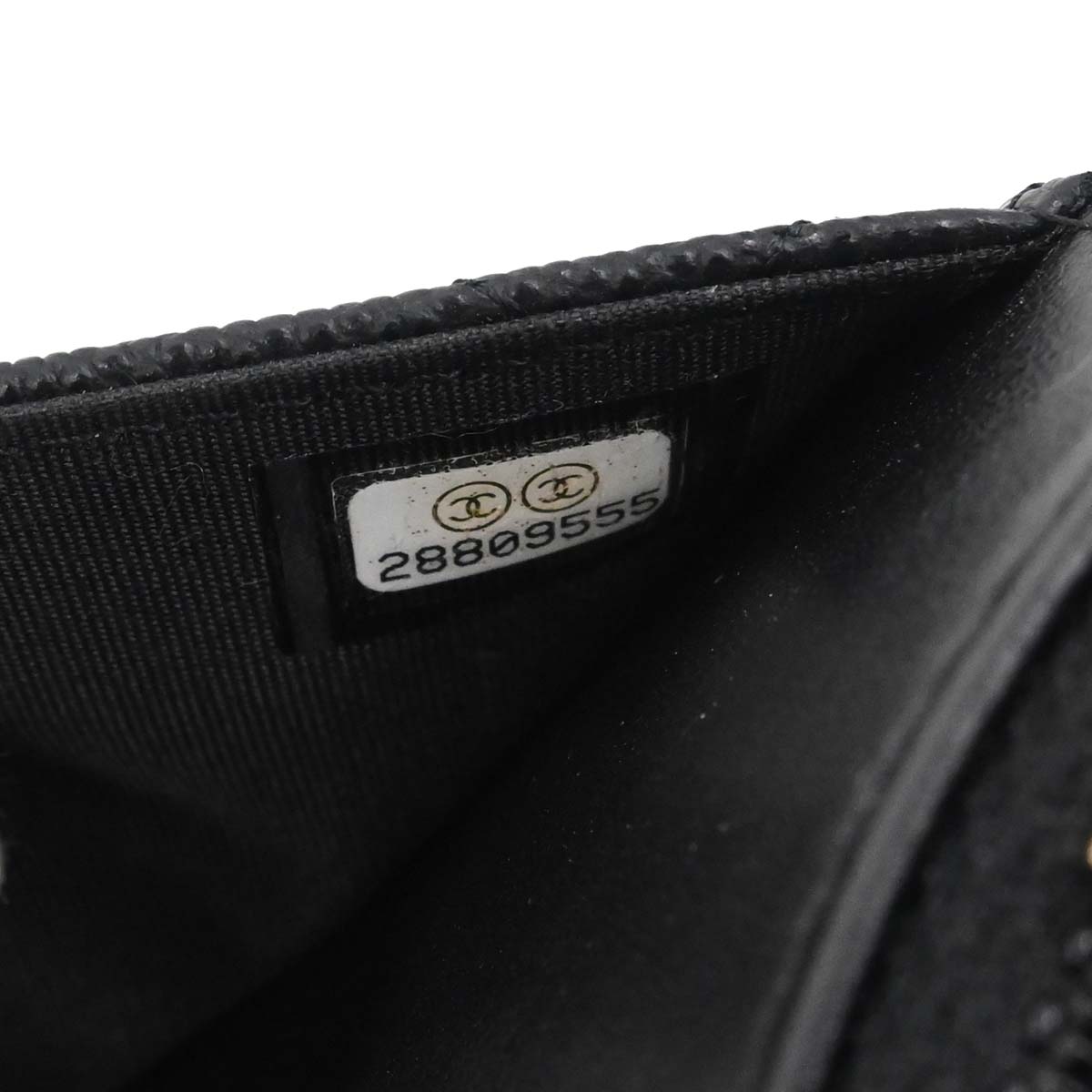 Chanel 2019 Black Caviar Skin CC Filigree WOC Wallet on Chain Bag