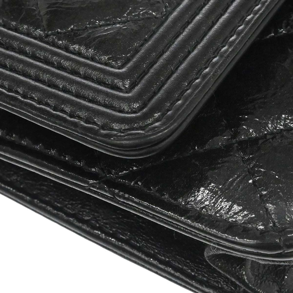 Boy Chanel 2014 Black Calfskin WOC Wallet on Chain Bag