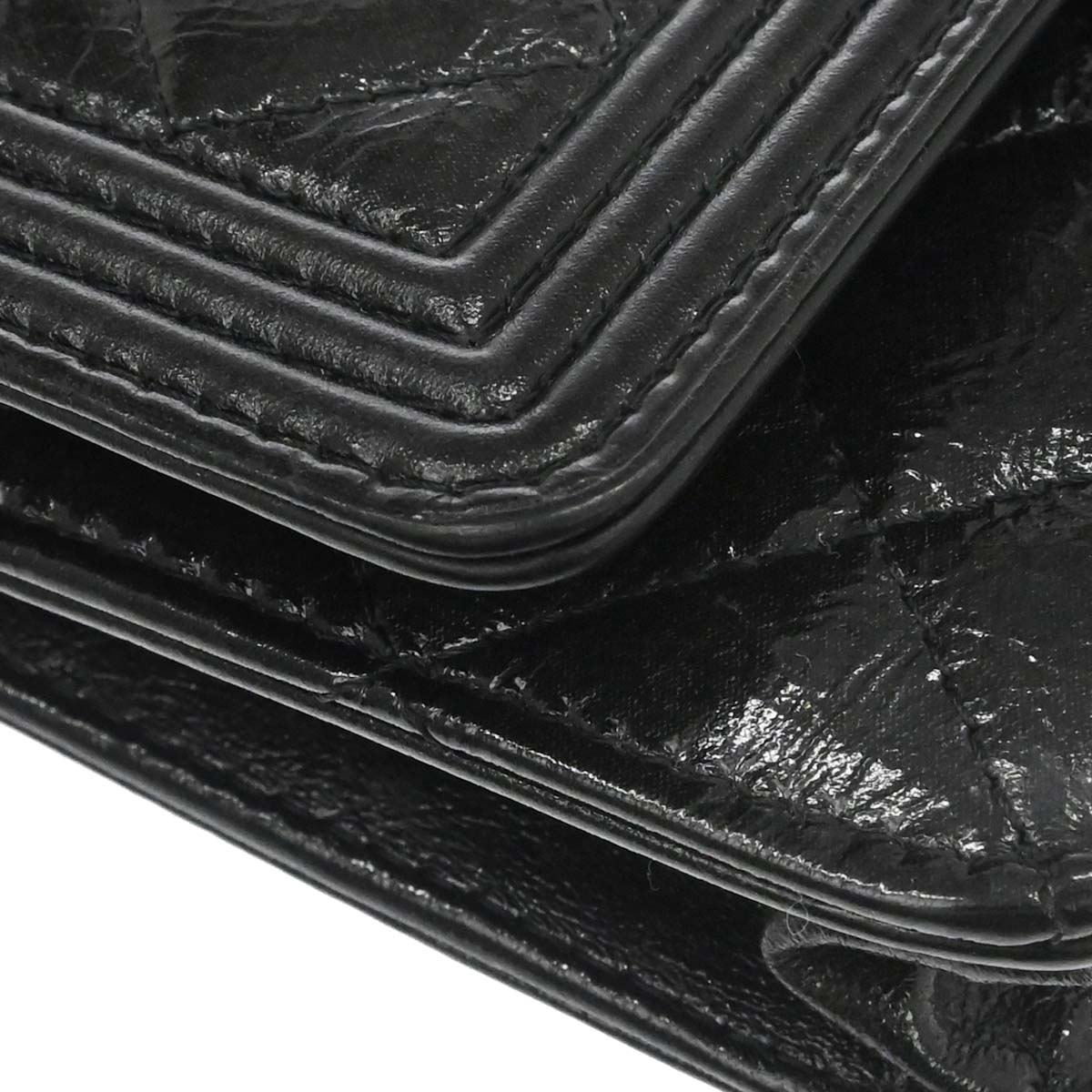Boy Chanel 2014 Black Calfskin WOC Wallet on Chain Bag