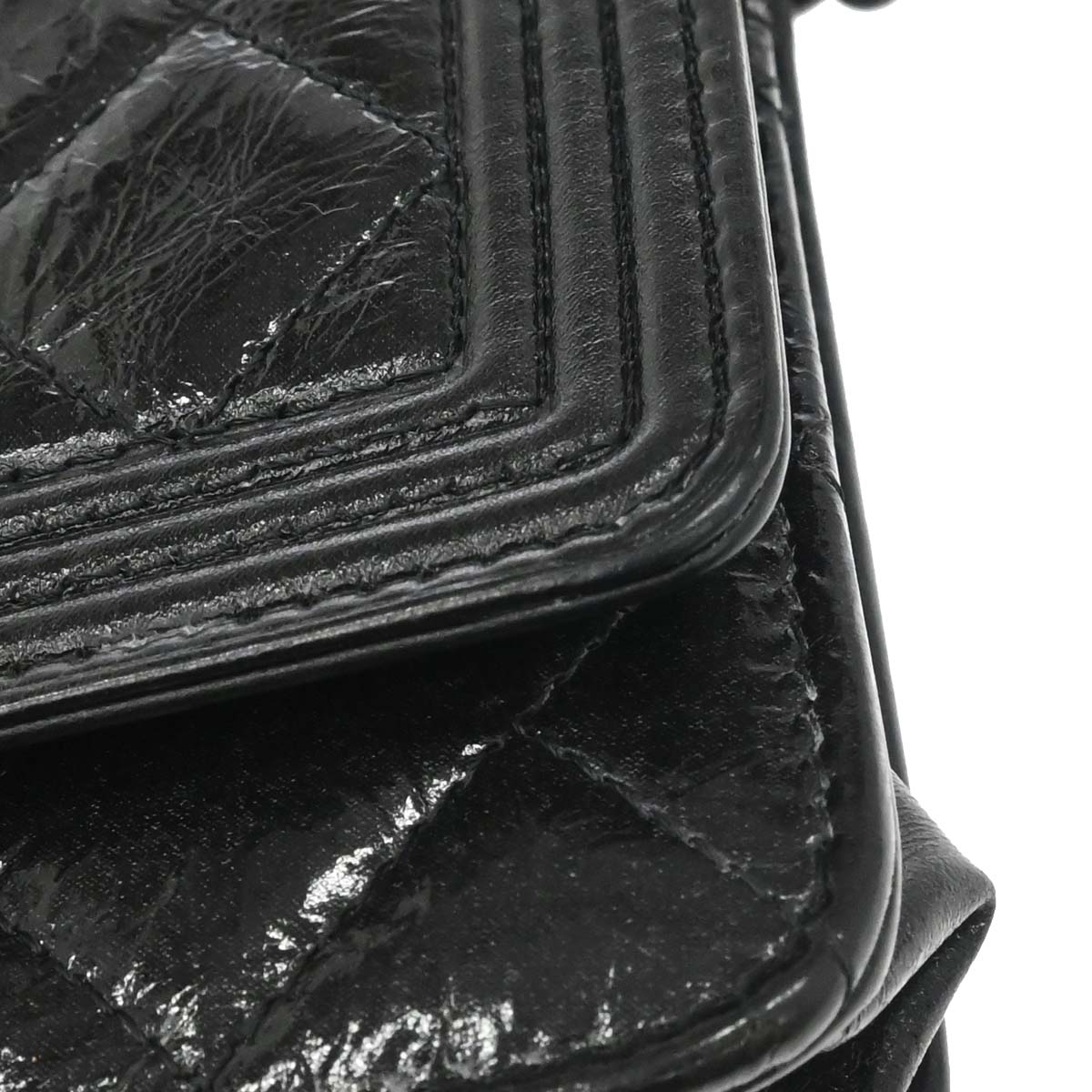 Boy Chanel 2014 Black Calfskin WOC Wallet on Chain Bag