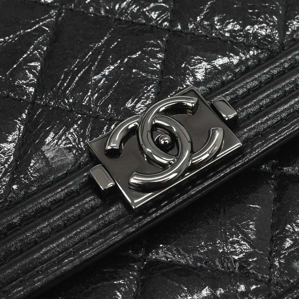 Boy Chanel 2014 Black Calfskin WOC Wallet on Chain Bag